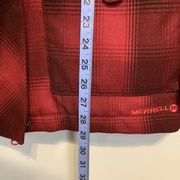 Merrell Women’s Medium Opti-Shell Opti-Warm Red & Black Hooded Coat EUC - Picture 3 of 14